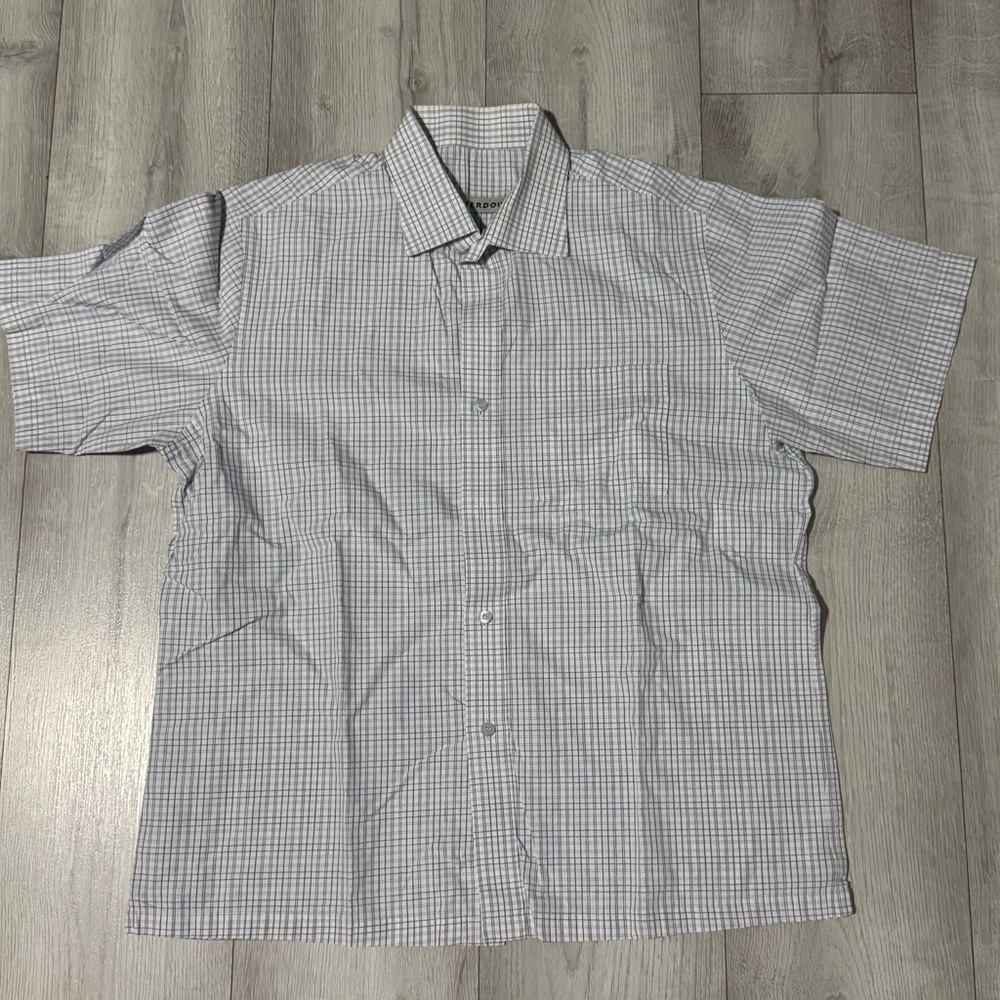 Men's Gray Checkered Shirt